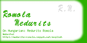 romola medurits business card